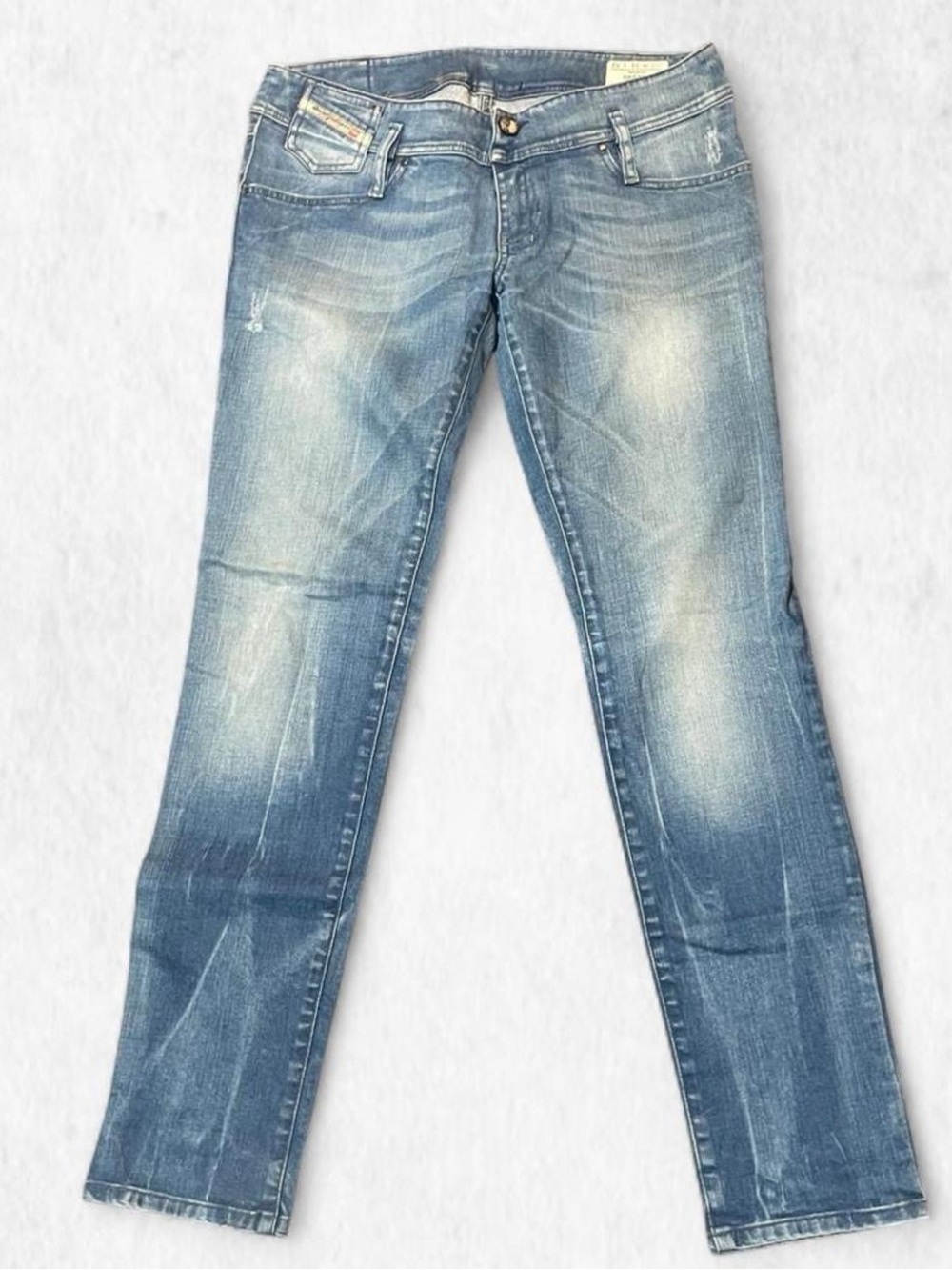 Diesel MATIC 2008 light wash faded low rise skinny jeans